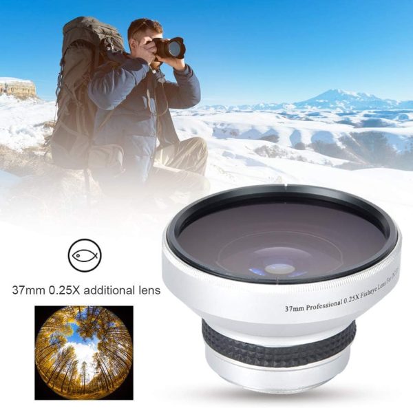37mm 0.25X Super Fisheye Additional Lens - Strong Applicability - for Macro Closeup - for 37mm Caliber Camera Lenses - Image 2