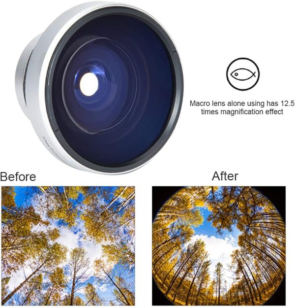 37mm 0.25X Super Fisheye Additional Lens - Strong Applicability - for Macro Closeup - for 37mm Caliber Camera Lenses - Image 4