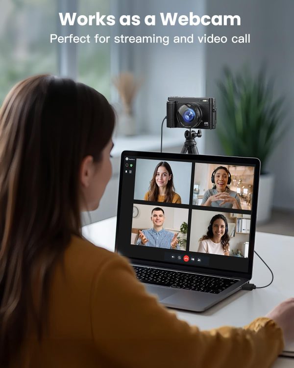 4K Digital Camera for Photography, WiFi 64MP 180° Flip Screen 3" Autofocus Vlogging Camera for YouTube, 16X Zoom Compact Point and Shoot Cameras for Beginner with 32GB Card, 2 Batteries - Image 6